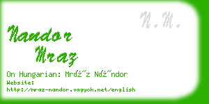 nandor mraz business card